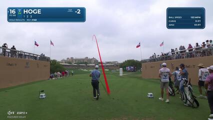 Tom Hoge | Round 2 | 16th hole | Shot 1 | 2025 Valero