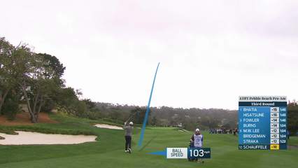 Xander Schauffele | Round 3 | 1st hole | Shot 2 | 2026 AT&T Pebble Beach