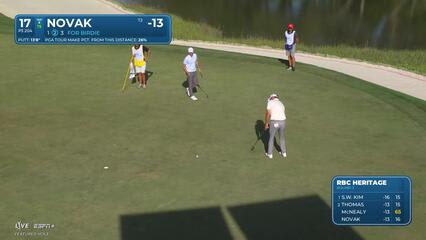 Andrew Novak | Round 3 | 17th hole | Shot 2 | 2025 RBC Heritage
