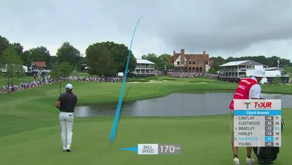 Scottie Scheffler | Round 3 | 18th hole | Shot 2 | 2025 TOUR Championship