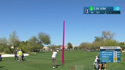 Si Woo Kim | Round 4 | 1st hole | Shot 2 | 2026 WM Phoenix Open