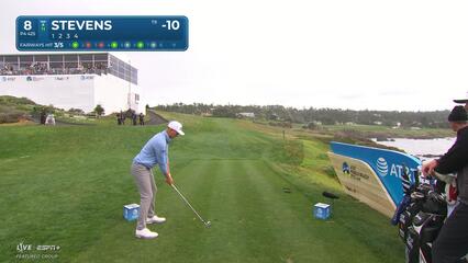 Sam Stevens | Round 3 | 8th hole | Shot 1 | 2025 AT&T Pebble Beach