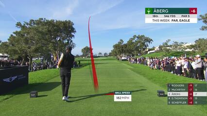 Ludvig Åberg | Round 3 | 18th hole | Shot 1 | 2025 Genesis