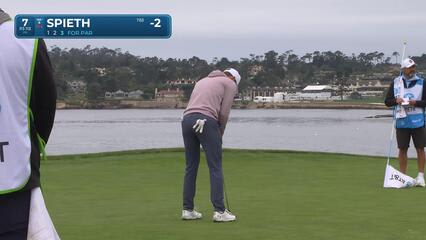 Jordan Spieth | Round 2 | 7th hole | Shot 3 | 2025 AT&T Pebble Beach
