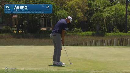 Ludvig Åberg | Round 3 | 17th hole | Shot 4 | 2025 RBC Heritage