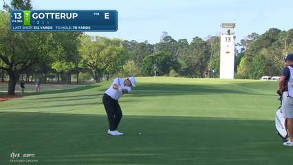 Chris Gotterup | Round 1 | 13th hole | Shot 2 | -1 