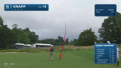 Jake Knapp | Round 2 | 15th hole | Shot 2 | 2025 Wyndham