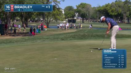 Keegan Bradley | Round 4 | 16th hole | Shot 4 | 2026 Valspar