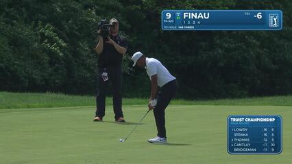 Tony Finau | Round 4 | 9th hole | Shot 2 | 2025 Truist Championship