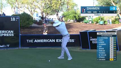 Joel Dahmen | Round 2 | 18th hole | Shot 1 | 2025 The American Express