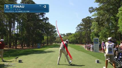 Tony Finau | Round 3 | 11th hole | Shot 1 | 2025 RBC Heritage