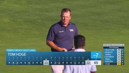 Tom Hoge | Round 1 | 18th hole | Shot 4 | 2026 AT&T Pebble Beach