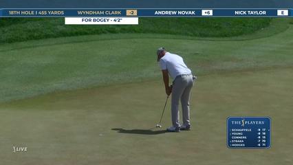 Wyndham Clark | Round 2 | 18th hole | Shot 5 | 2026 THE PLAYERS