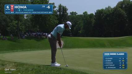 Max Homa | Round 2 | 6th hole | Shot 3 | 2026 John Deere