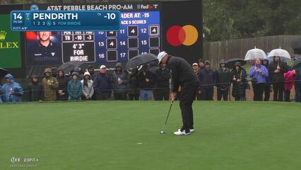 Taylor Pendrith | Round 3 | 14th hole | Shot 4 | 2025 AT&T Pebble Beach