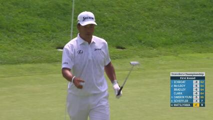 Hideki Matsuyama | Round 1 | 9th hole | Shot 3 | 2025 Travelers