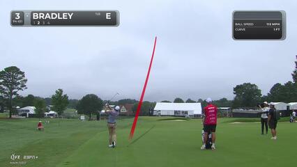 Keegan Bradley | Round 2 | 3rd hole | Shot 2 | 2025 TOUR Championship
