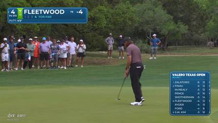Tommy Fleetwood | Round 1 | 4th hole | Shot 4 | 2026 Valero