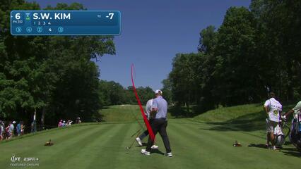 Si Woo Kim | Round 1 | 6th hole | Shot 1 | 2025 John Deere