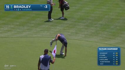 Keegan Bradley | Round 1 | 15th hole | Shot 3 | 2025 Travelers