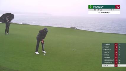 Russell Henley | Round 3 | 8th hole | Shot 3 | 2025 AT&T Pebble Beach