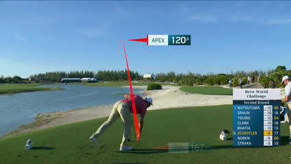 Scottie Scheffler | Round 2 | 18th hole | Shot 1 | 2025 Hero World Challenge