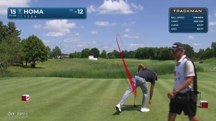 Max Homa | Round 4 | 15th hole | Shot 1 | 2025 3M Open