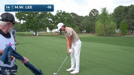 Min Woo Lee | Round 3 | 14th hole | Shot 2 | 2025 Houston Open