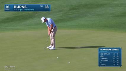 Sam Burns | Round 4 | 16th hole | Shot 5 | 2026 The American Express