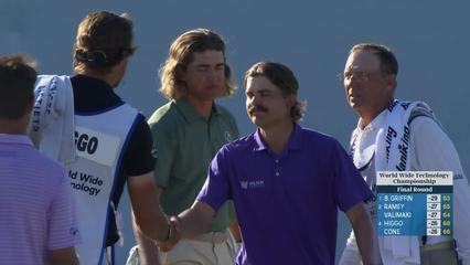 Garrick Higgo | Round 4 | 18th hole | Shot 5 | 2025 World Wide Technology