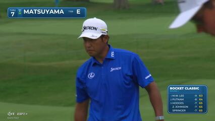 Hideki Matsuyama | Round 1 | 7th hole | Shot 4 | 2025 Rocket Classic