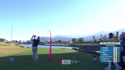 Max Greyserman | Round 4 | 18th hole | Shot 1 | 2025 The American Express