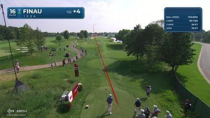 Tony Finau | Round 2 | 16th hole | Shot 1 | 2025 3M Open