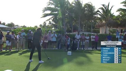 Garrick Higgo | Round 4 | 18th hole | Shot 1 | 2025 Corales Puntacana