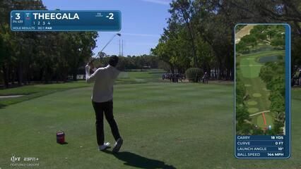 Sahith Theegala | Round 2 | 3rd hole | Shot 1 | 2025 Valspar