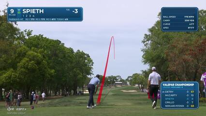 Jordan Spieth | Round 4 | 9th hole | Shot 1 | 2025 Valspar