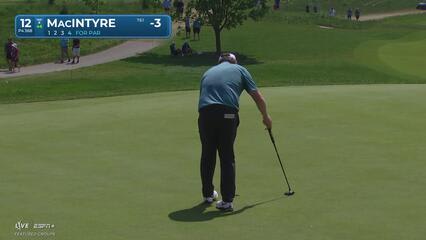 Robert MacIntyre | Round 3 | 12th hole | Shot 4 | 2025 RBC Canadian
