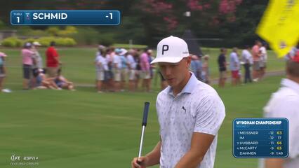 Matti Schmid | Round 2 | 1st hole | Shot 4 | 2025 Wyndham