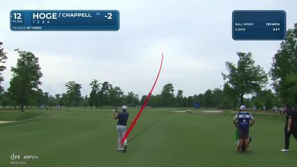 Tom Hoge | Round 1 | 12th hole | Shot 2 | 2025 Zurich Classic