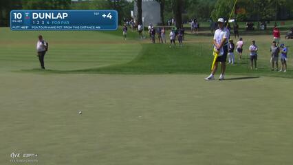 Nick Dunlap | Round 4 | 10th hole | Shot 5 | 2025 Truist Championship