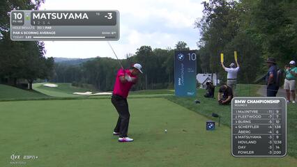 Hideki Matsuyama | Round 2 | 10th hole | Shot 1 | 2025 BMW Championship