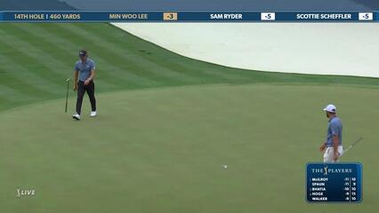 Min Woo Lee | Round 4 | 14th hole | Shot 4 | 2025 THE PLAYERS