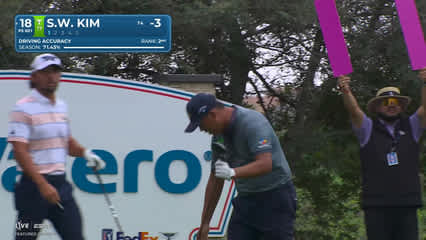 Si Woo Kim | Round 1 | 18th hole | Shot 1 | 2026 Valero