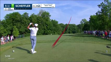 Scottie Scheffler | 2023 the Memorial | Round 3 | 5th hole | Shot 1