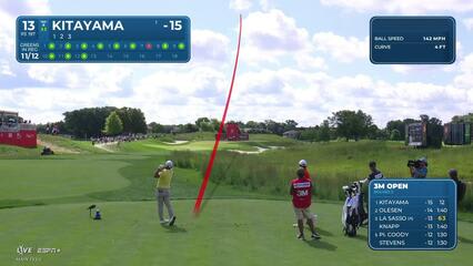 Kurt Kitayama | Round 3 | 13th hole | Shot 1 | 2025 3M Open