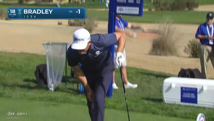 Keegan Bradley | Round 1 | 18th hole | Shot 1 | 2025 Farmers