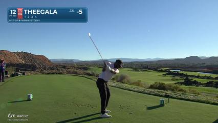 Sahith Theegala | Round 2 | 12th hole | Shot 1 | 2025 Bank of Utah