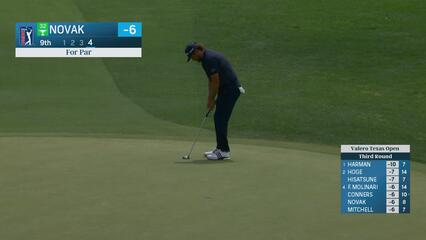 Andrew Novak | Round 3 | 9th hole | Shot 5 | 2025 Valero