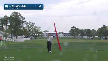 Min Woo Lee | Round 1 | 18th hole | Shot 1 | 2025 Houston Open