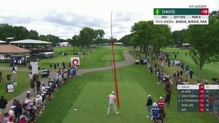 Cam Davis | 2024 Rocket Mortgage | Round 4 | 14th hole | Shot 1